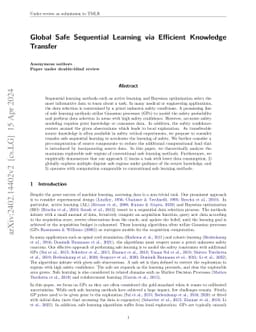 Global Safe Sequential Learning via Efficient Knowledge Transfer