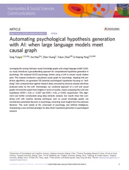 Automating psychological hypothesis generation with AI: when large
  language models meet causal graph