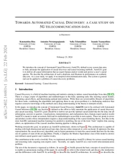 Towards Automated Causal Discovery: a case study on 5G telecommunication
  data