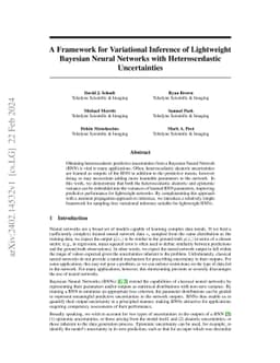 A Framework for Variational Inference of Lightweight Bayesian Neural
  Networks with Heteroscedastic Uncertainties