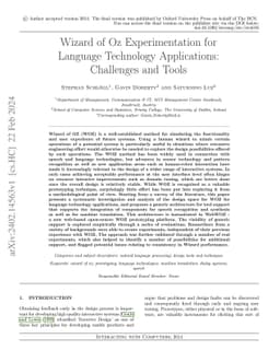 Wizard of Oz Experimentation for Language Technology Applications:
  Challenges and Tools