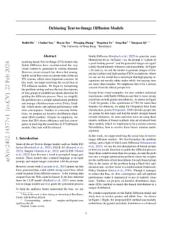 Debiasing Text-to-Image Diffusion Models