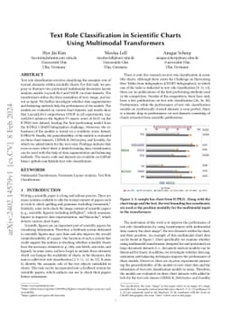 Text Role Classification in Scientific Charts Using Multimodal
  Transformers
