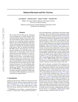 Balanced Resonate-and-Fire Neurons