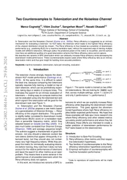 Two Counterexamples to Tokenization and the Noiseless Channel