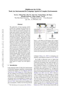 Middleware for LLMs: Tools Are Instrumental for Language Agents in
  Complex Environments