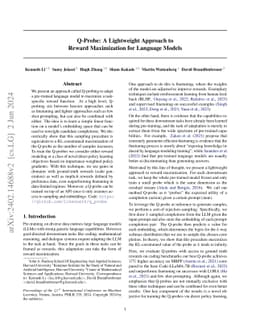 Q-Probe: A Lightweight Approach to Reward Maximization for Language
  Models