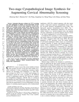 Two-stage Cytopathological Image Synthesis for Augmenting Cervical
  Abnormality Screening