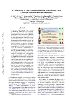 MT-Bench-101: A Fine-Grained Benchmark for Evaluating Large Language
  Models in Multi-Turn Dialogues