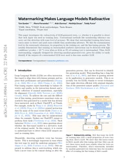 Watermarking Makes Language Models Radioactive