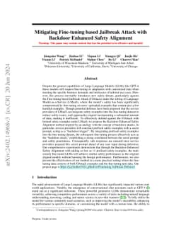Mitigating Fine-tuning based Jailbreak Attack with Backdoor Enhanced
  Safety Alignment