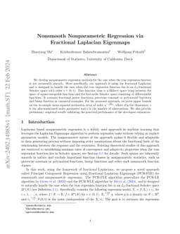 Nonsmooth Nonparametric Regression via Fractional Laplacian Eigenmaps