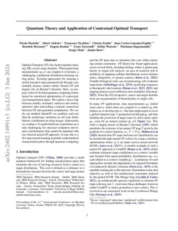 Quantum Theory and Application of Contextual Optimal Transport