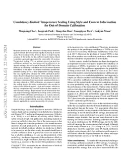 Consistency-Guided Temperature Scaling Using Style and Content
  Information for Out-of-Domain Calibration