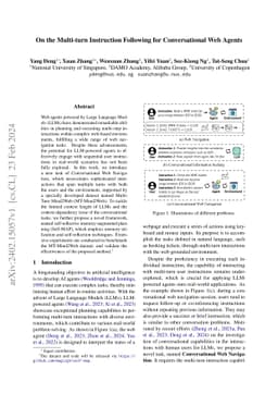 On the Multi-turn Instruction Following for Conversational Web Agents