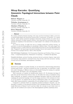 Mixup Barcodes: Quantifying Geometric-Topological Interactions between
  Point Clouds