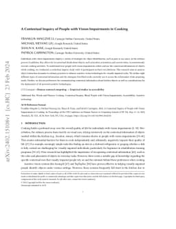 A Contextual Inquiry of People with Vision Impairments in Cooking