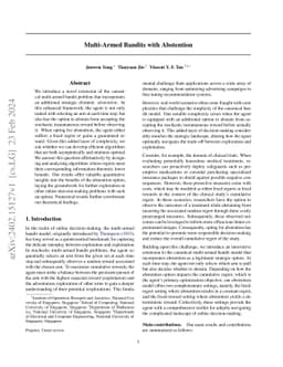 Multi-Armed Bandits with Abstention