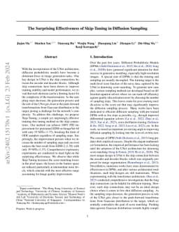 The Surprising Effectiveness of Skip-Tuning in Diffusion Sampling