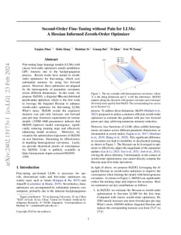 Second-Order Fine-Tuning without Pain for LLMs:A Hessian Informed Zeroth-Order Optimizer