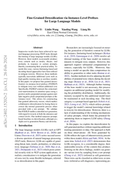 Fine-Grained Detoxification via Instance-Level Prefixes for Large
  Language Models