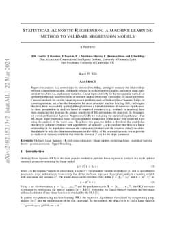 Statistical Agnostic Regression: a machine learning method to validate
  regression models