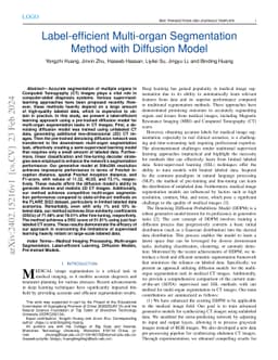 Label-efficient multi-organ segmentation with a diffusion model