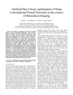 Artificial Bee Colony optimization of Deep Convolutional Neural Networks
  in the context of Biomedical Imaging