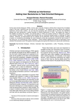 Chitchat as Interference: Adding User Backstories to Task-Oriented
  Dialogues