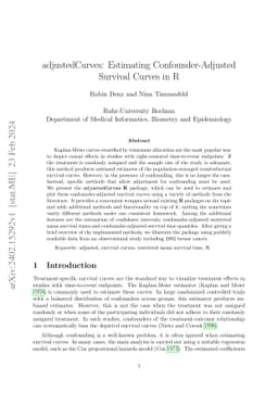 adjustedCurves: Estimating Confounder-Adjusted Survival Curves in R