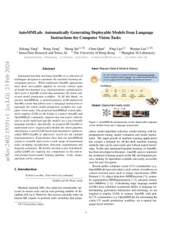 AutoMMLab: Automatically Generating Deployable Models from Language
  Instructions for Computer Vision Tasks