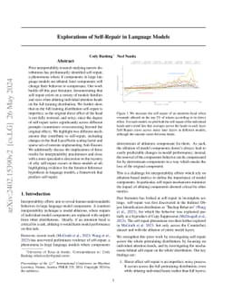 Explorations of Self-Repair in Language Models