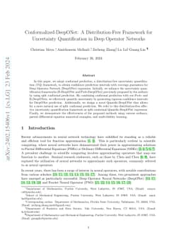 Conformalized-DeepONet: A Distribution-Free Framework for Uncertainty
  Quantification in Deep Operator Networks