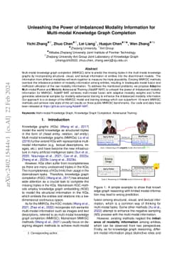 Unleashing the Power of Imbalanced Modality Information for Multi-modal
  Knowledge Graph Completion