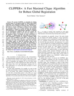 CLIPPER+: A Fast Maximal Clique Algorithm for Robust Global Registration