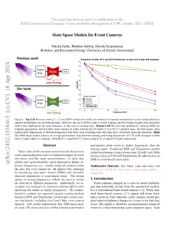 State Space Models for Event Cameras