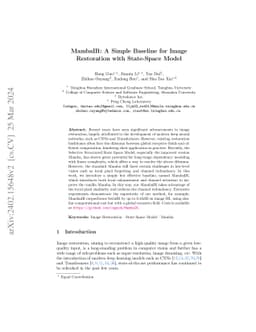 MambaIR: A Simple Baseline for Image Restoration with State-Space Model