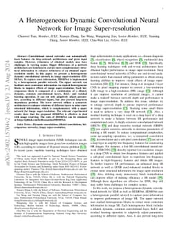 A Heterogeneous Dynamic Convolutional Neural Network for Image
  Super-resolution