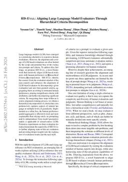 HD-Eval: Aligning Large Language Model Evaluators Through Hierarchical
  Criteria Decomposition