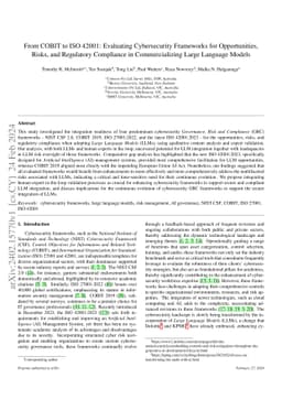 From COBIT to ISO 42001: Evaluating Cybersecurity Frameworks for
  Opportunities, Risks, and Regulatory Compliance in Commercializing Large
  Language Models