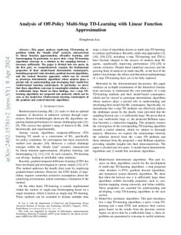 Analysis of Off-Policy Multi-Step TD-Learning with Linear Function
  Approximation