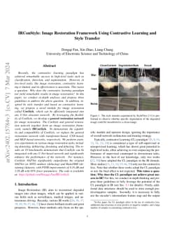 IRConStyle: Image Restoration Framework Using Contrastive Learning and
  Style Transfer