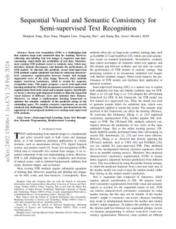 Sequential Visual and Semantic Consistency for Semi-supervised Text
  Recognition