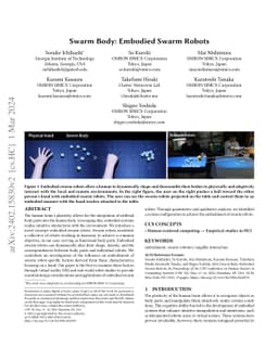 Swarm Body: Embodied Swarm Robots