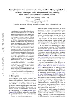 Prompt Perturbation Consistency Learning for Robust Language Models