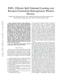 ESFL: Efficient Split Federated Learning over Resource-Constrained
  Heterogeneous Wireless Devices