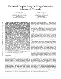 Enhanced Droplet Analysis Using Generative Adversarial Networks