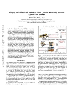 Bridging the Gap between 2D and 3D Visual Question Answering: A Fusion
  Approach for 3D VQA