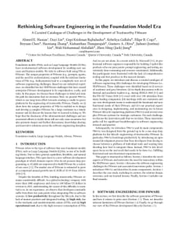 Rethinking Software Engineering in the Foundation Model Era: A Curated
  Catalogue of Challenges in the Development of Trustworthy FMware