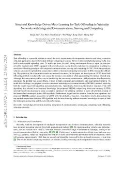 Structural Knowledge-Driven Meta-Learning for Task Offloading in
  Vehicular Networks with Integrated Communications, Sensing and Computing